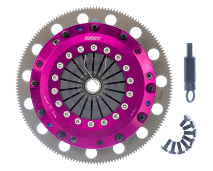 Exedy 96-16 Ford Mustang V8 4.6L/5.0L Hyper Twin Cerametallic Clutch Sprung Disc Push Type Cover - Graveyard Performance