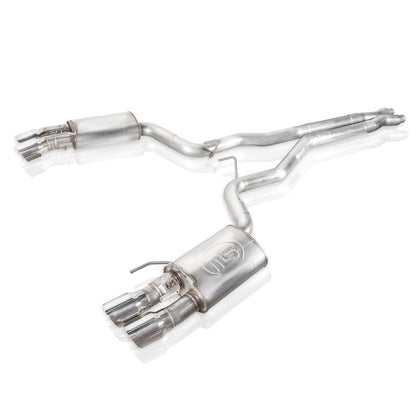 Stainless Works 2018+ Ford Mustang GT 3in Redline Series Catback X-Pipe w/Active Valves & Quad Tips - Graveyard Performance