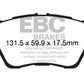 EBC 13+ Ford Fiesta 1.6 Turbo ST Yellowstuff Front Brake Pads