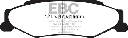 EBC 03-04 Cadillac XLR 4.6 Redstuff Rear Brake Pads - Graveyard Performance