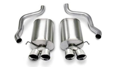 Corsa 2005-2007 Chevrolet Corvette C6 6.0L V8 Polished Sport Axle-Back Exhaust - Graveyard Performance