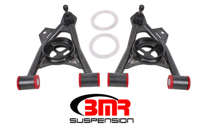 BMR 94-04 Mustang Lower Non-Adj. A-Arms (Poly) w/ Tall Ball Joint / Spring Pocket - Black Hammertone - Graveyard Performance