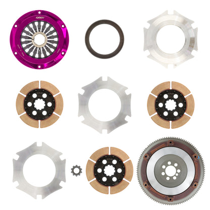 Exedy 2008-2015 Mitsubishi Lancer Evolution GSR L4 Hyper Triple Cerametallic Clutch Rigid Disc - Graveyard Performance