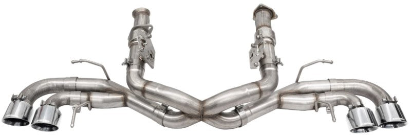 Corsa 2020-25 Corvette C8 3in Xtreme Cat-Back Exhaust 4.5in Pol Quad Tips - Deletes stock AFM Valve - Graveyard Performance