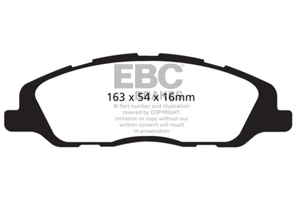 EBC 13-14 Ford Mustang 3.7 (A/T+Performance Pkg) Redstuff Front Brake Pads - Graveyard Performance