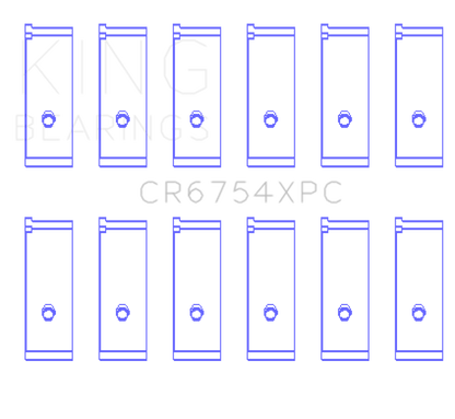 King Engine Bearings Toyota2JZGE/2JZGTE 3.0L pMaxKote Performance Rod Bearing Set - Size STDX - Graveyard Performance