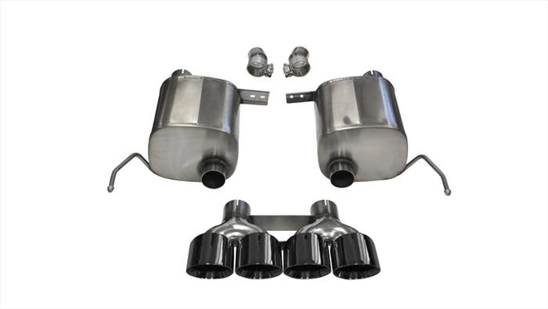 Corsa 14-19 Chevy Corvette C7 Coupe 6.2L V8 AT/MT 2.75in Valve-Back Dual Rear Exit Black Xtreme Exht - Graveyard Performance