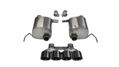 Corsa 14-19 Chevy Corvette C7 Coupe 6.2L V8 AT/MT 2.75in Valve-Back Dual Rear Exit Black Xtreme Exht - Graveyard Performance