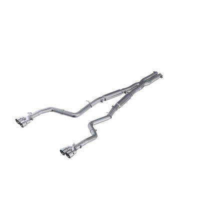 MBRP 15-16 Dodge Challenger RT 5.7L Aluminized Steel 3in Dual Rear Cat-back Quad Tips - Street - Graveyard Performance