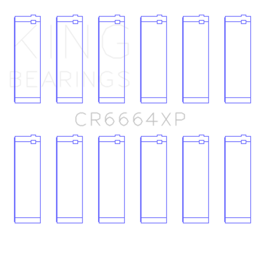 King Engine Bearings Buick V6 (Size 0.001 Oversized) XP - Series Performance Rod Bearing Set