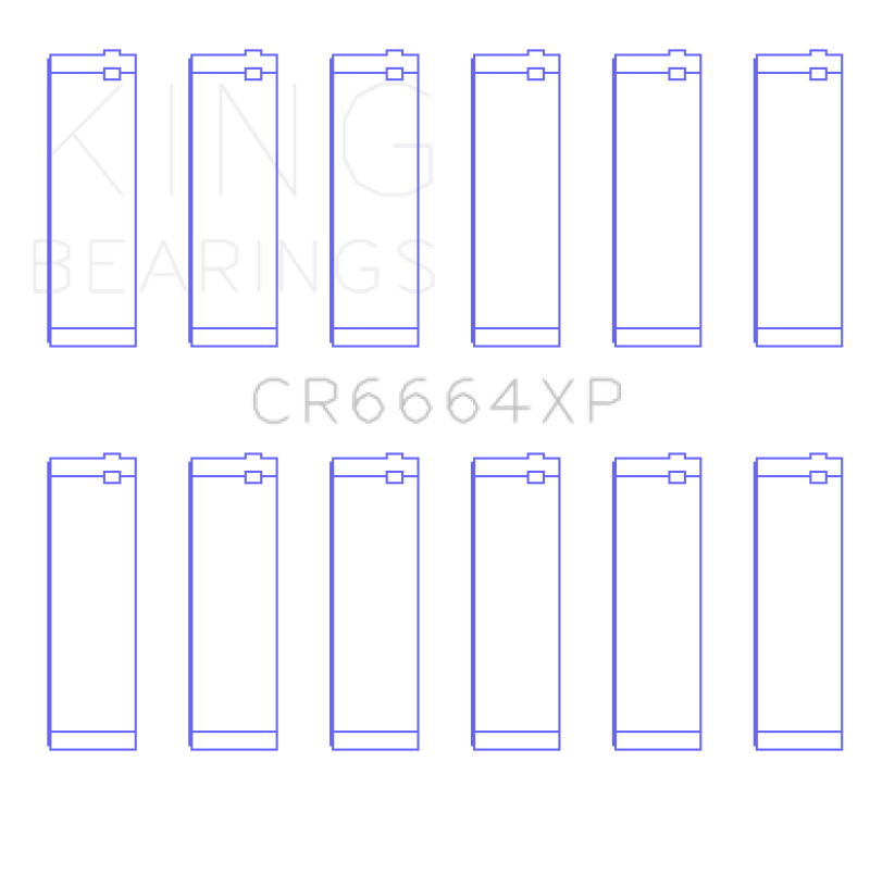 King Engine Bearings Buick V6 (Size 0.020 Oversized) XP - Series Performance Rod Bearing Set