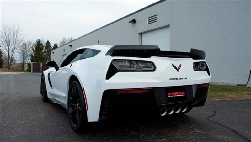 Corsa 17-19 Chevy Corvette Z06 (Grand Sport Only) 3in Axle Back Xtreme Exhaust Pol Quad 4.5in Tip - Graveyard Performance