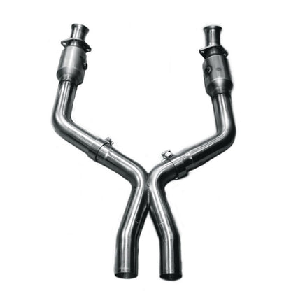 Kooks 11-14 Ford Mustang GT 5.0L 4V 3in x 2 3/4in OEM Exhaust GREEN Cat X Pipe Kooks HDR Req - Graveyard Performance