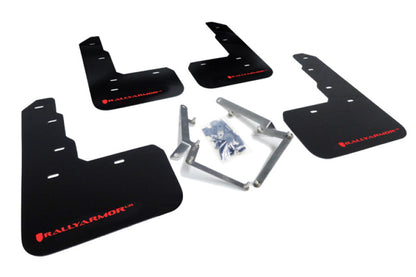 Rally Armor 17-22 Honda Civic Type R Black UR Mud Flap w/Red Logo - Graveyard Performance