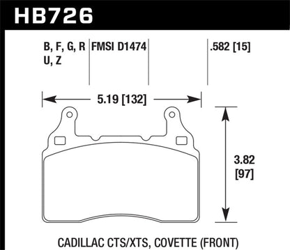 Hawk 10-17 Chevrolet Camaro HP+ Compound Front Brake Pads - Graveyard Performance