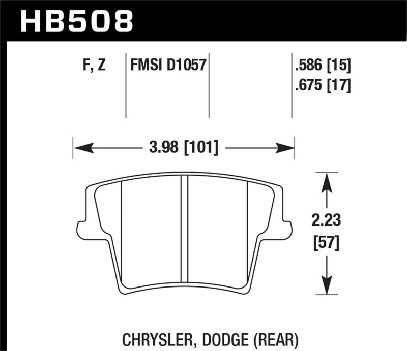 Hawk 05-10 Chrysler 300 (except SRT8) / 08-10 Dodge Challenger SE/RT HPS 5.0 Brake Pads - Graveyard Performance