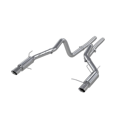 MBRP 11-14 Ford Mustang GT 5.0L Dual Split Rear Race Version AL 3in Cat Back Exhaust System - Graveyard Performance