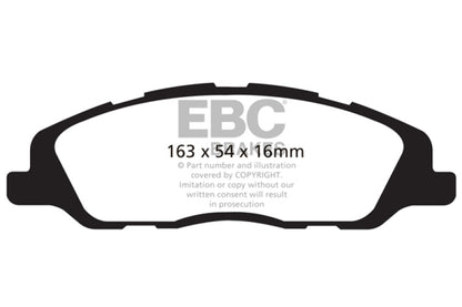 EBC 13-14 Ford Mustang 3.7 (A/T+Performance Pkg) Yellowstuff Front Brake Pads - Graveyard Performance