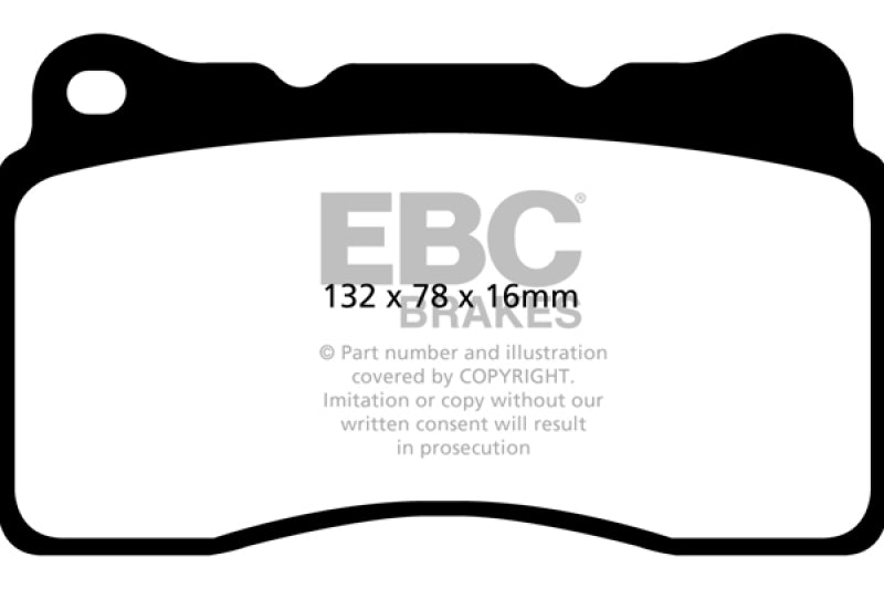EBC 2016+ Cadillac CT6 2.0L Turbo Yellowstuff Front Brake Pads - Graveyard Performance