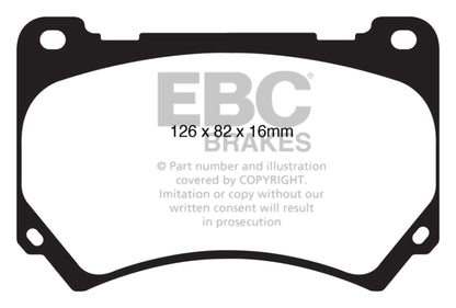 EBC 11+ Hyundai Equus 4.6 Ultimax2 Front Brake Pads - Graveyard Performance