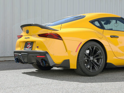 aFe POWER Takeda 2021 Toyota Supra 2.0L (t) 2.5in-3in 304 SS CB Exhaust w/ Blue Tips - Graveyard Performance