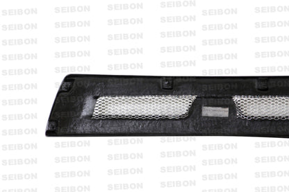 Seibon 08-12 Mitsubishi Lancer Evo X Shaved Emblem Carbon Fiber Front Grill does not fit MR model - Graveyard Performance