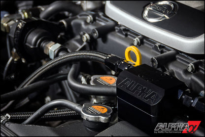 AMS Performance 2009+ Nissan GT-R R35 Alpha Air Oil Separator - Graveyard Performance