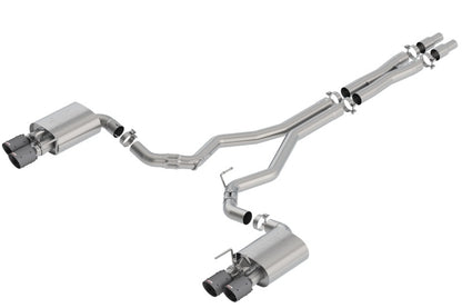 Borla 2018 Ford Mustang GT 5.0L AT/MT 3in Atak Catback Exhaust w/ Valves (Carbon Fiber Black Tip) - Graveyard Performance