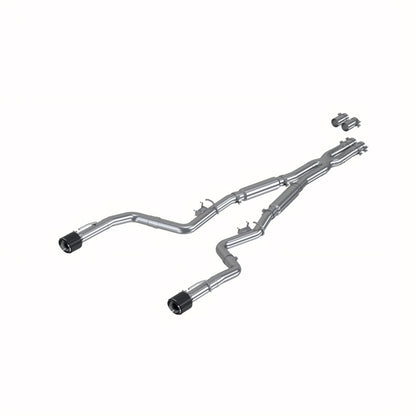 MBRP 17-21 Charger 5.7/6.1/6.4L 3in Dual Rear Exit SS Catback Exhaust w/ Carbon Fiber Tips - Graveyard Performance