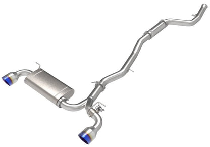 aFe POWER Takeda 2021 Toyota Supra 2.0L (t) 2.5in-3in 304 SS CB Exhaust w/ Blue Tips - Graveyard Performance