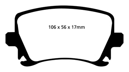 EBC 06-13 Audi A3 2.0 Turbo (Girling rear caliper) Ultimax2 Rear Brake Pads - Graveyard Performance