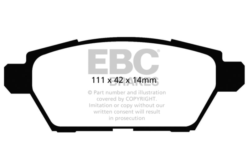 EBC 06-09 Ford Fusion 2.3 Greenstuff Rear Brake Pads - Graveyard Performance