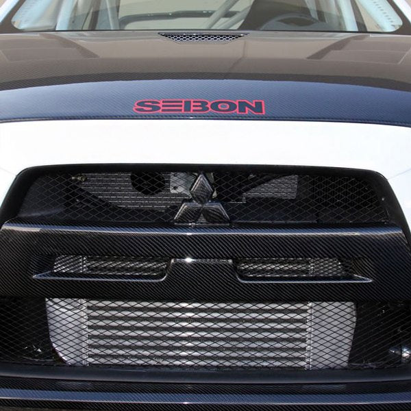 Seibon Mitsubishi Lancer Evo X OEM Carbon Fiber Front Grill (WITH EMBLEM)