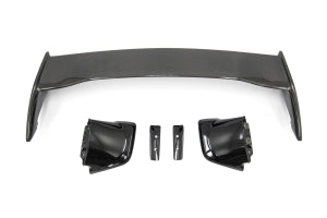 OLM Silverline Carbon Fiber S Style Spoiler w/ Black Bases [Subaru WRX / STI 2015+]