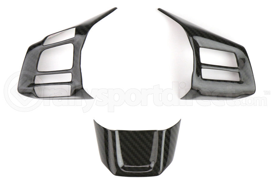 OLM S-line Dry Carbon Fiber Steering Wheel Covers - Subaru WRX / STI 2016+