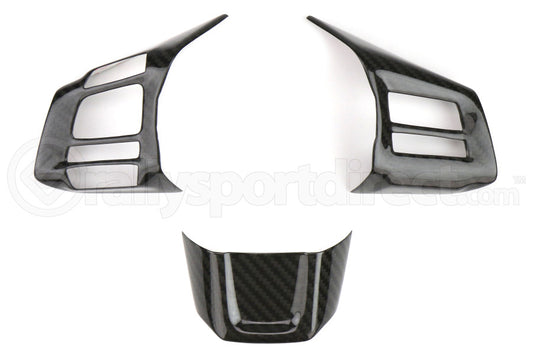 OLM S-line Dry Carbon Fiber Steering Wheel Covers - Subaru WRX / STI 2016+