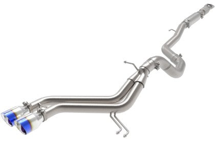 aFe Takeda 2-1/2in to 3in SS-304 Cat-Back Exhaust w/ Blue Flame Tips 13-17 Hyundai Veloster L4-1.6L