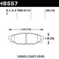 Hawk 08-20 WRX Rear Performance Ceramic Street Brake Pads