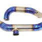 STM Evo 7/8/9 Titanium 2.5in Upper Intercooler Pipe Kit - Burned Blue (+$125) / TiAL BOV Flange / for 2.75" Throttle Body