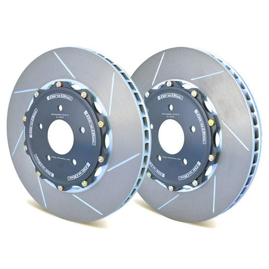 Girodisc Slotted 2pc Rear Brake Rotor Set | 2008-2015 Mitsubishi Evo X