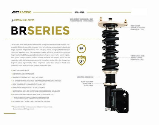 BR Series Evo X Coilovers By BC Racing | 2008-2015 Mitsubishi Evo X