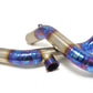 STM Evo 7/8/9 Titanium 2.5in Upper Intercooler Pipe Kit - Burned Blue (+$125) / TiAL BOV Flange / for 2.75" Throttle Body