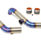 STM Evo 7/8/9 Titanium 2.5in Upper Intercooler Pipe Kit - Burned Blue (+$125) / TiAL BOV Flange / for 2.75" Throttle Body