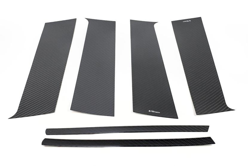 Rexpeed Carbon Fiber Pillar Trim | 2008-2015 Mitsubishi Evo X