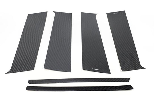 Rexpeed Carbon Fiber Pillar Trim | 2008-2015 Mitsubishi Evo X