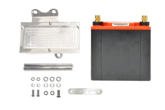 STM Small Battery Kit for Evo 7/8/9- brushed aluminum tray and tie down/Odyssey PC680