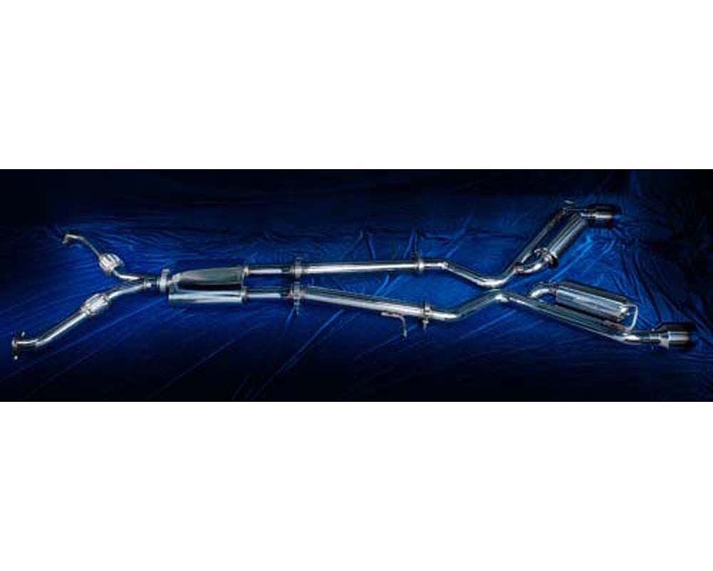 Motordyne Exhaust With 4.5" Blue Rolled Tips Infiniti G37 09-14