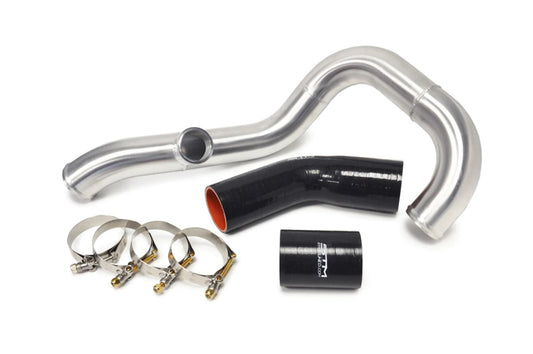 STM Evo X Lower Intercooler Pipe Kit (Aluminum)-Wrinkle black