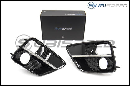 SUBISPEED SEQUENTIAL / SWEEPING JDM WRX S4 STYLE DRL FOG LIGHT BEZELS 2015-2017 WRX / 2015-2017 STI - Graveyard Performance