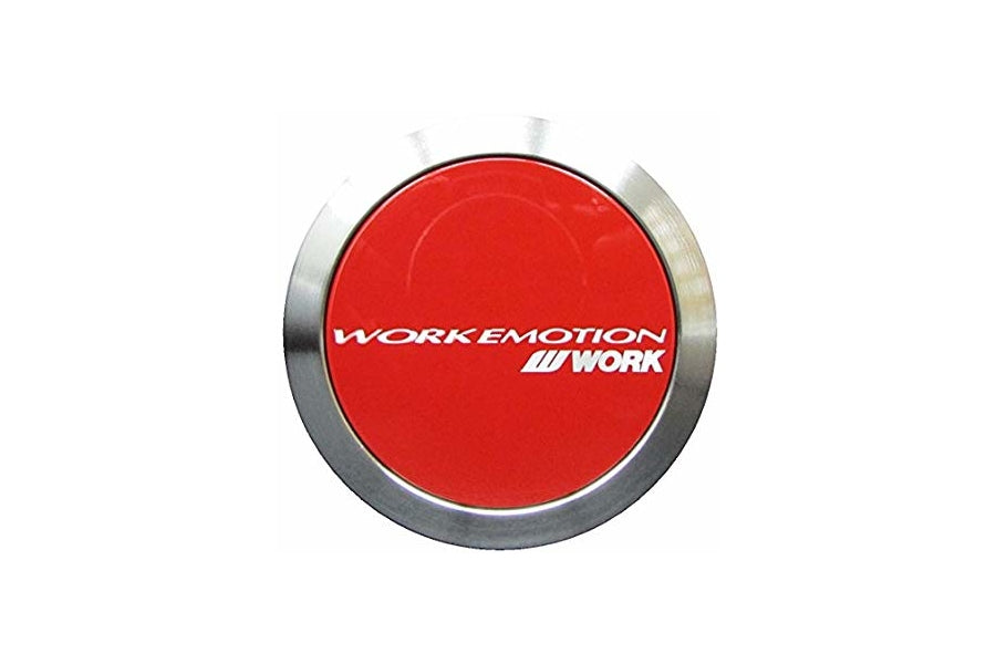 Work Wheels Emotion Center Cap Red Flat Type (4 Pack)